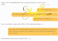 感謝這位哥哥提前告知方便的時間～ 哈哈哈這算不算「變相預約」呢🤣 還沒到那天，靜香